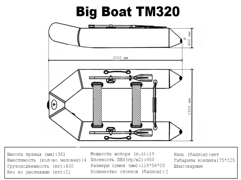 Лодка Big Boat TM320